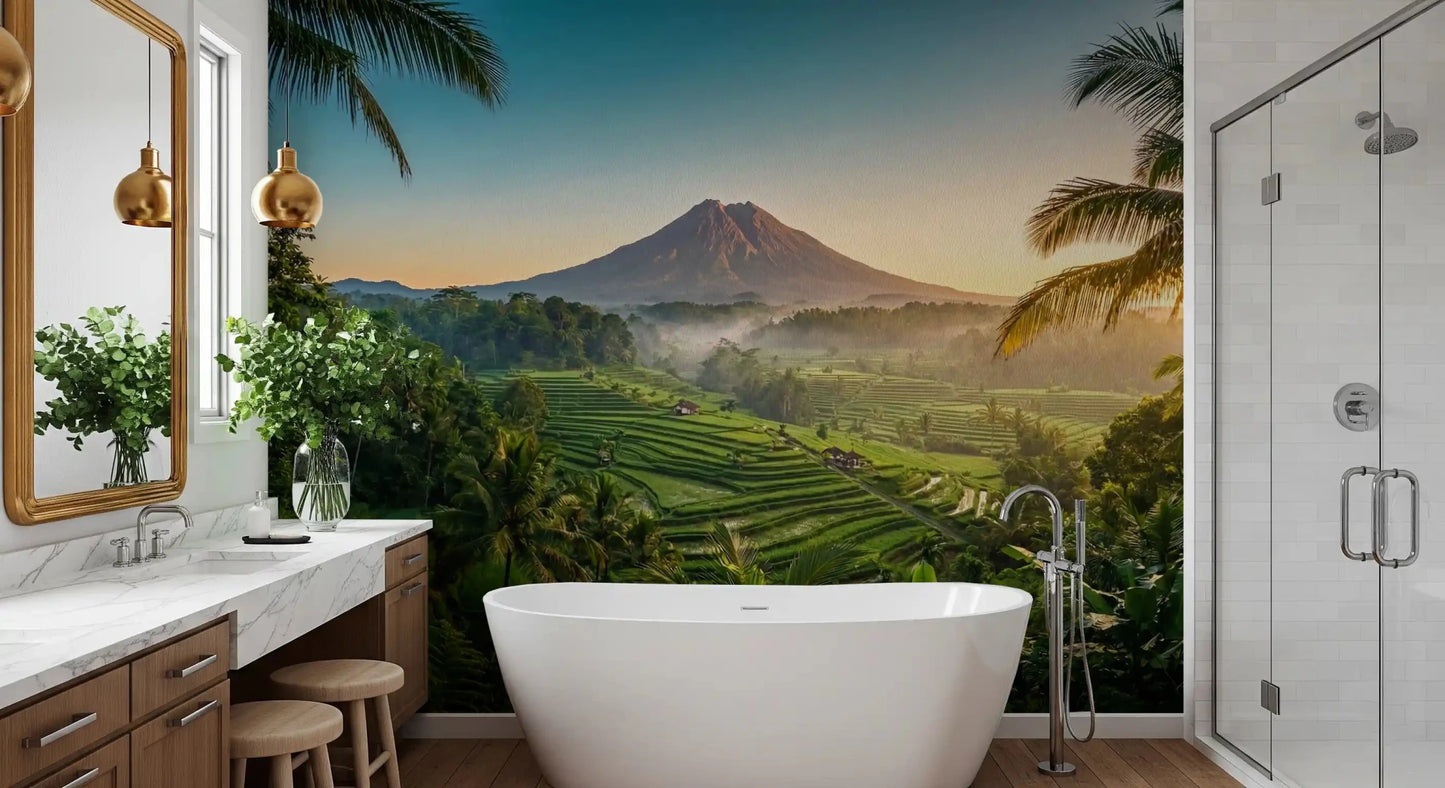 Emerald Terraces & Volcanic Dawn Wall Mural