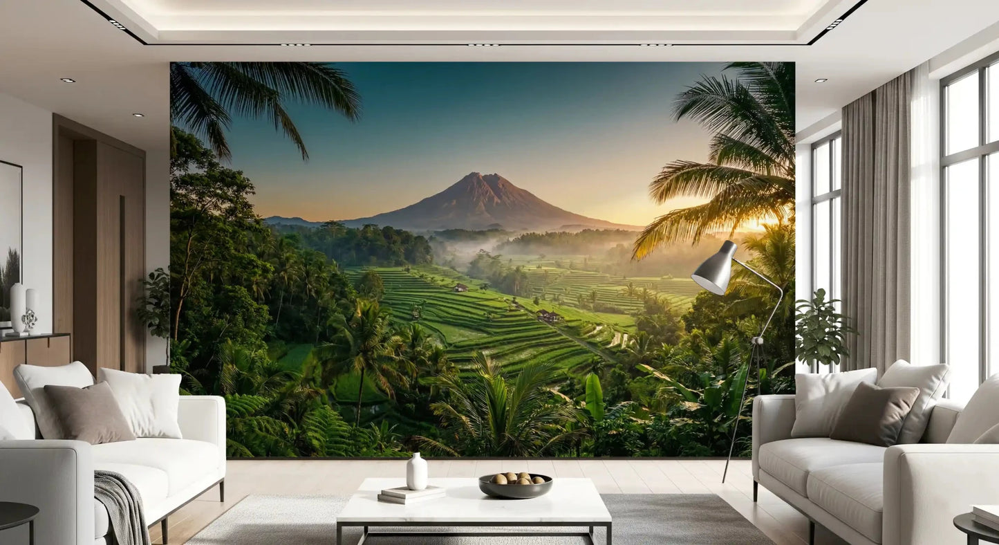 Emerald Terraces & Volcanic Dawn Wall Mural