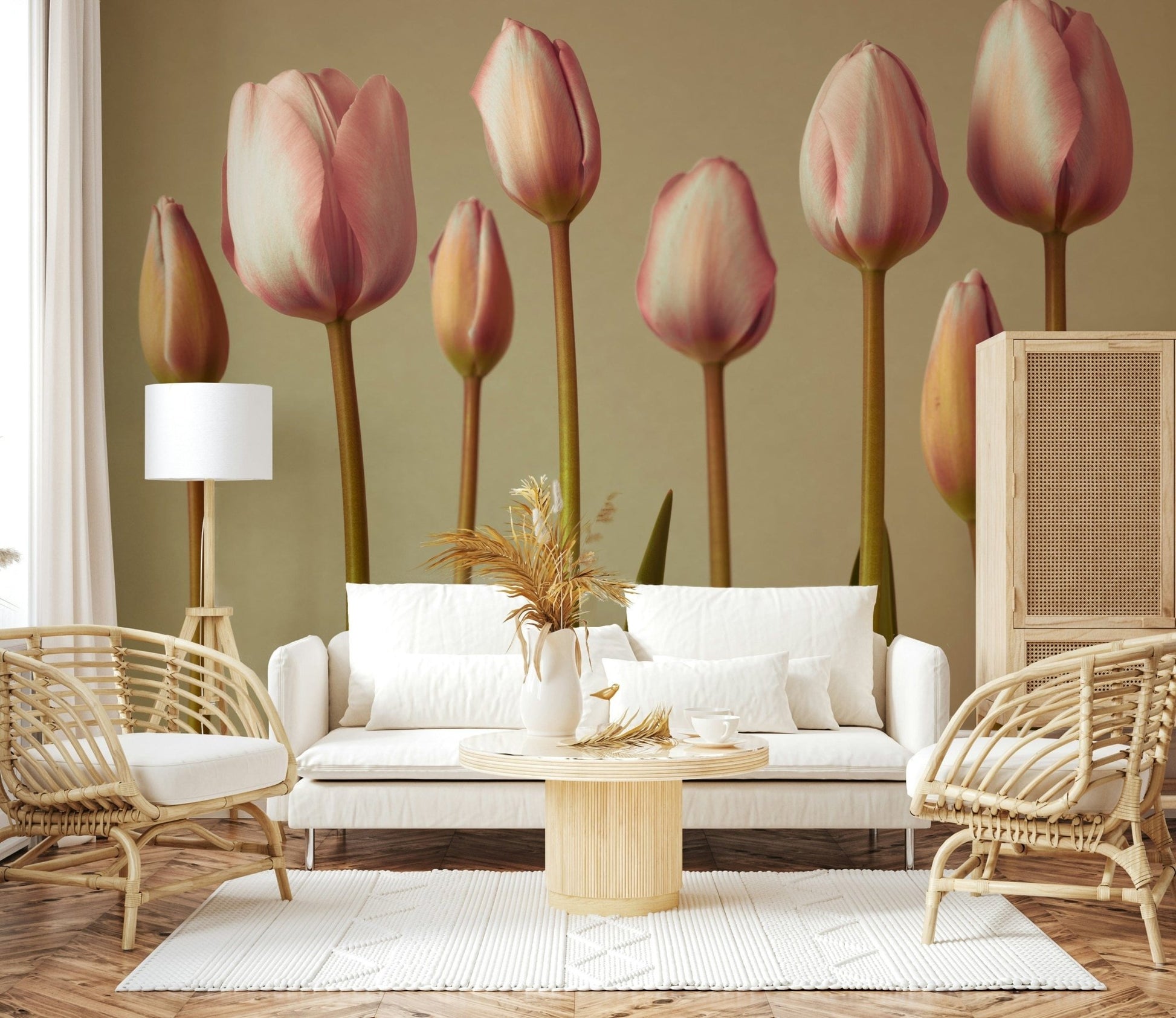 Grown-up Emerging Elegance tulips wall decorations premium.