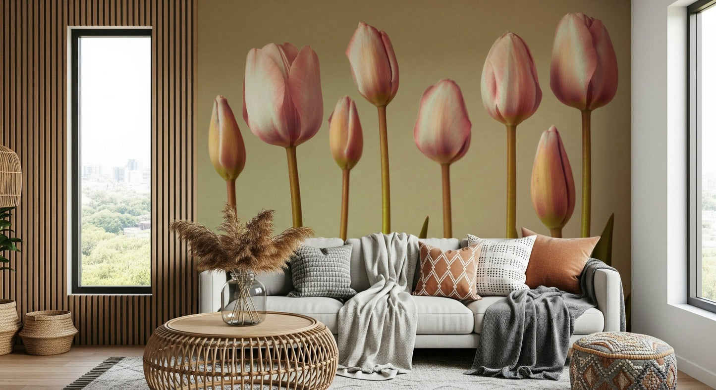 Artistic Emerging Elegance photographic tulip wall design.