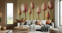 Artistic Emerging Elegance photographic tulip wall design.