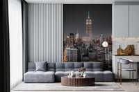 Empire State Building Wall Mural with city skyline for modern living room