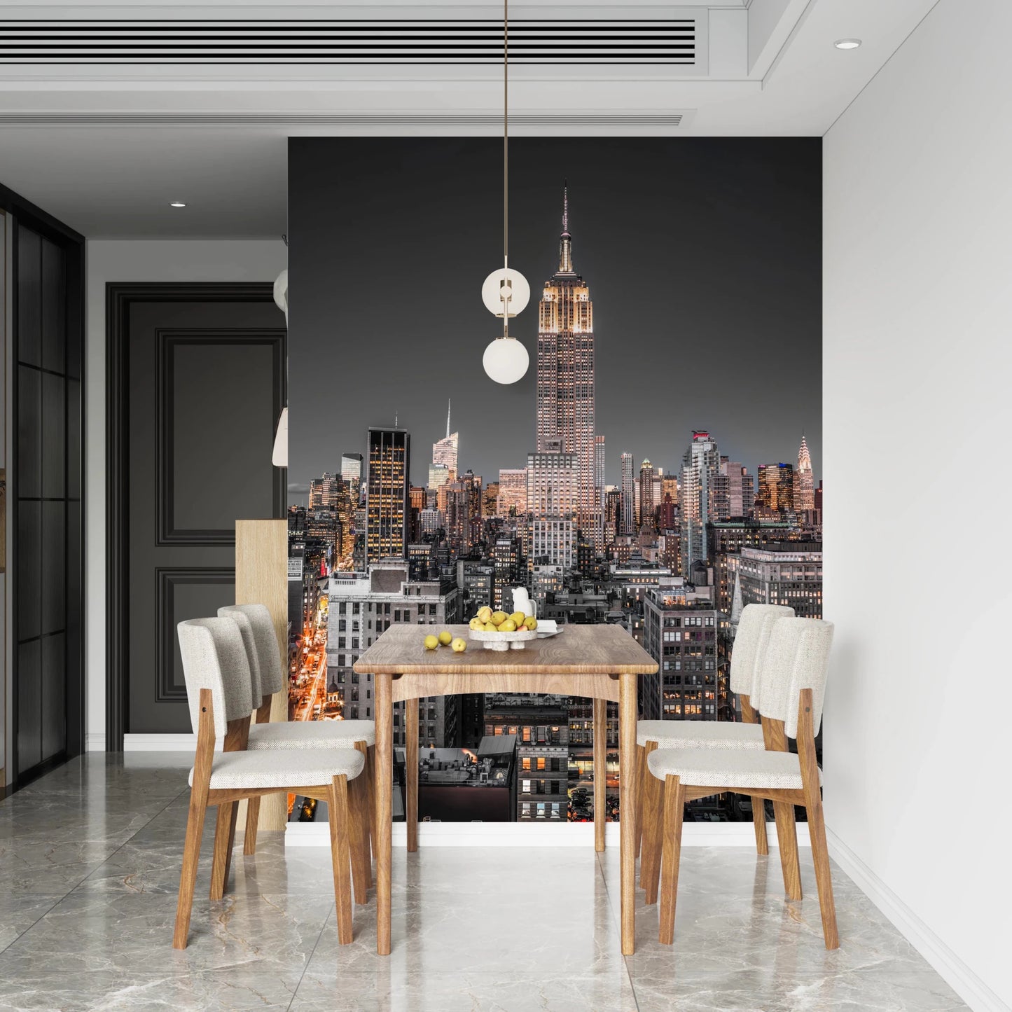 Empire State Building Wall Mural for office wall with city lights