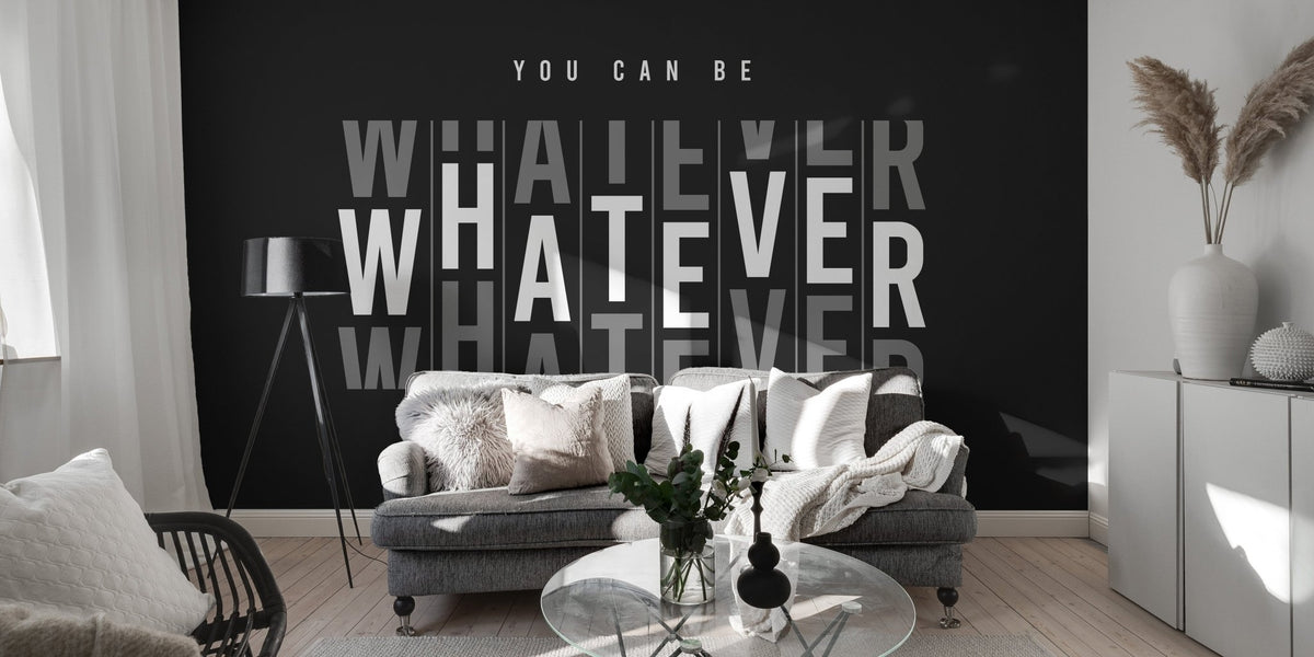 Get Monochrome Wallpaper - Empowering Message Mural | IN