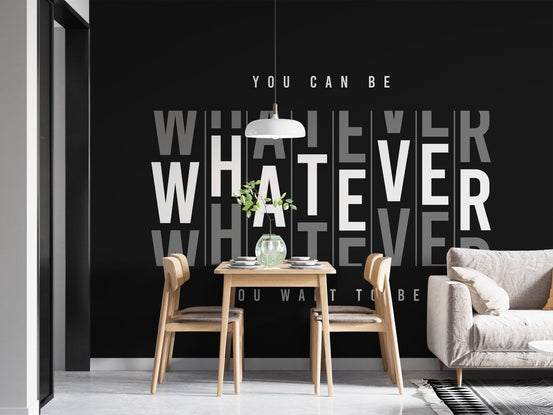 Empowering quote mural with bold text, B403