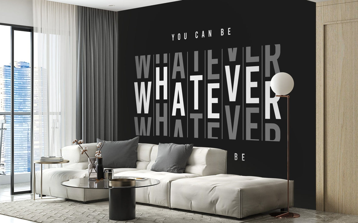 Get Monochrome Wallpaper - Empowering Message Mural | IN