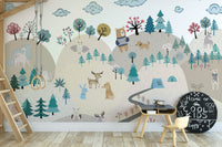 The animals have happy, gentle expressions.

