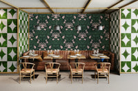 Delicate pink, purple, and green blooms creating a serene atmosphere

