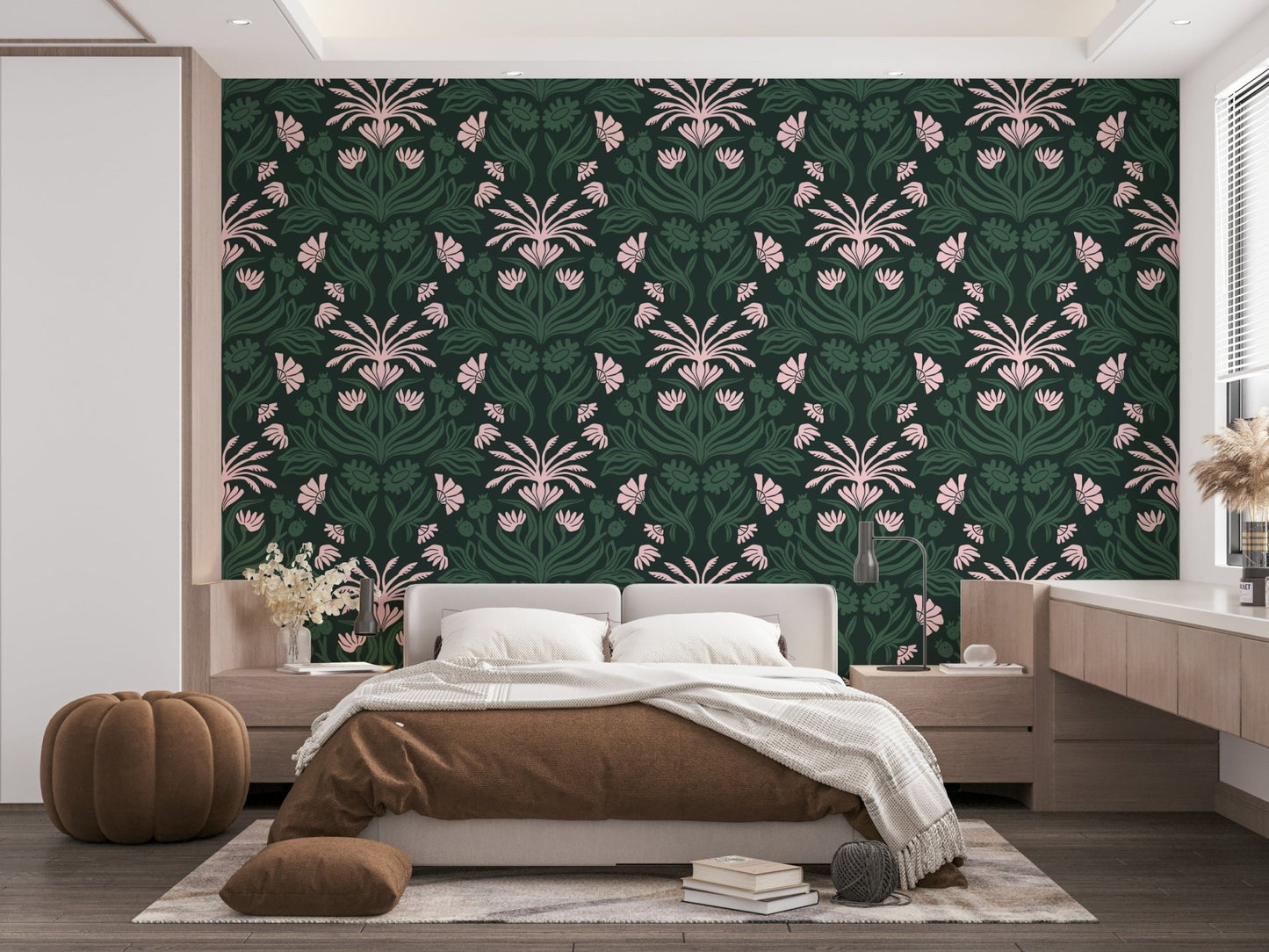 Ideal for bedrooms, living rooms, or dining areas with floral charm

