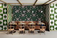 Delicate pink, purple, and green blooms creating a serene atmosphere

