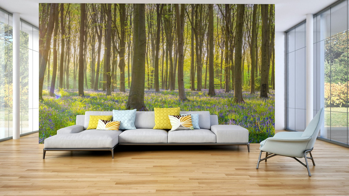 Serene glade mural for bedrooms or halls

