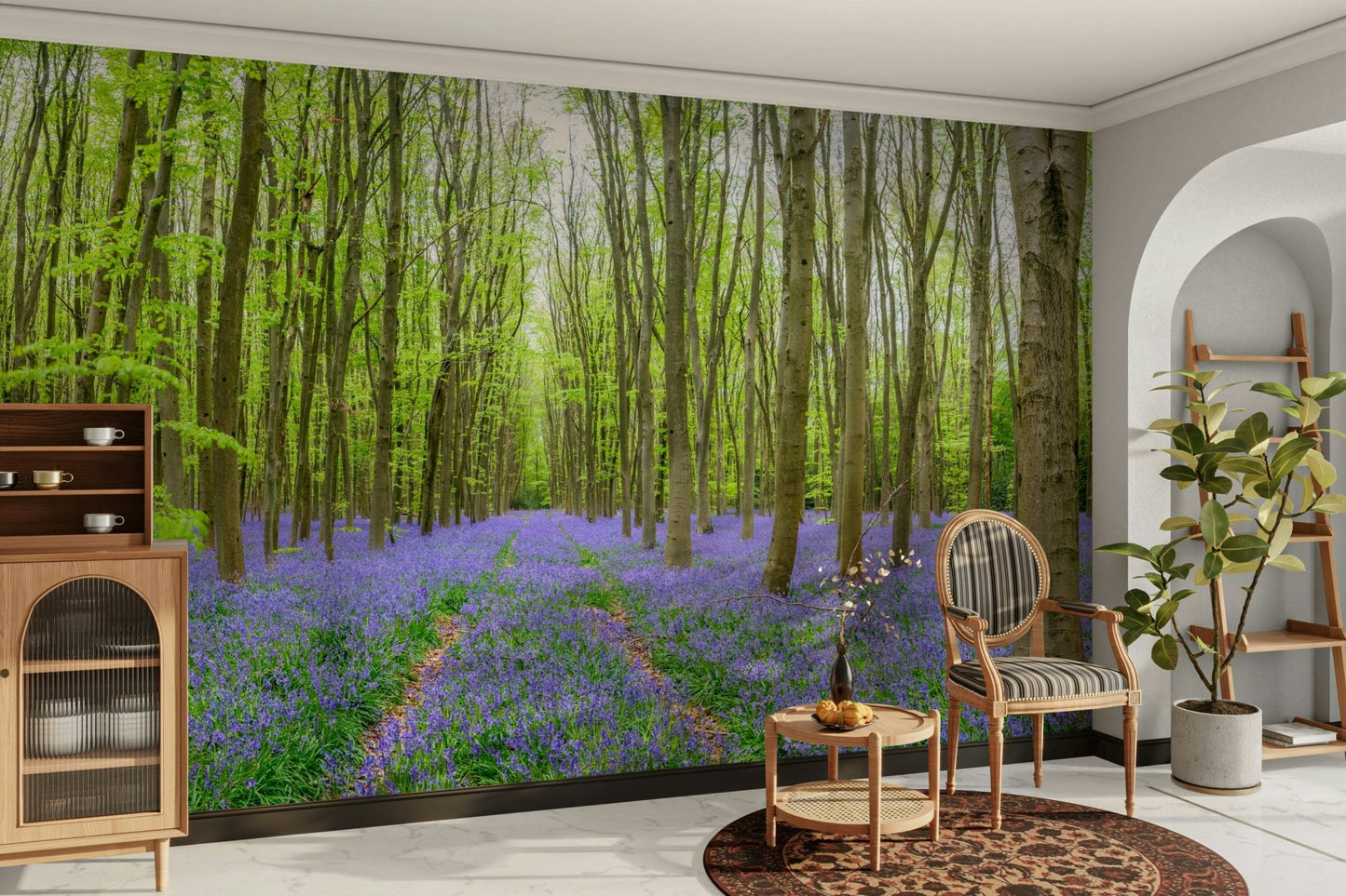 Enchanted Bluebell Woods Wall Mural