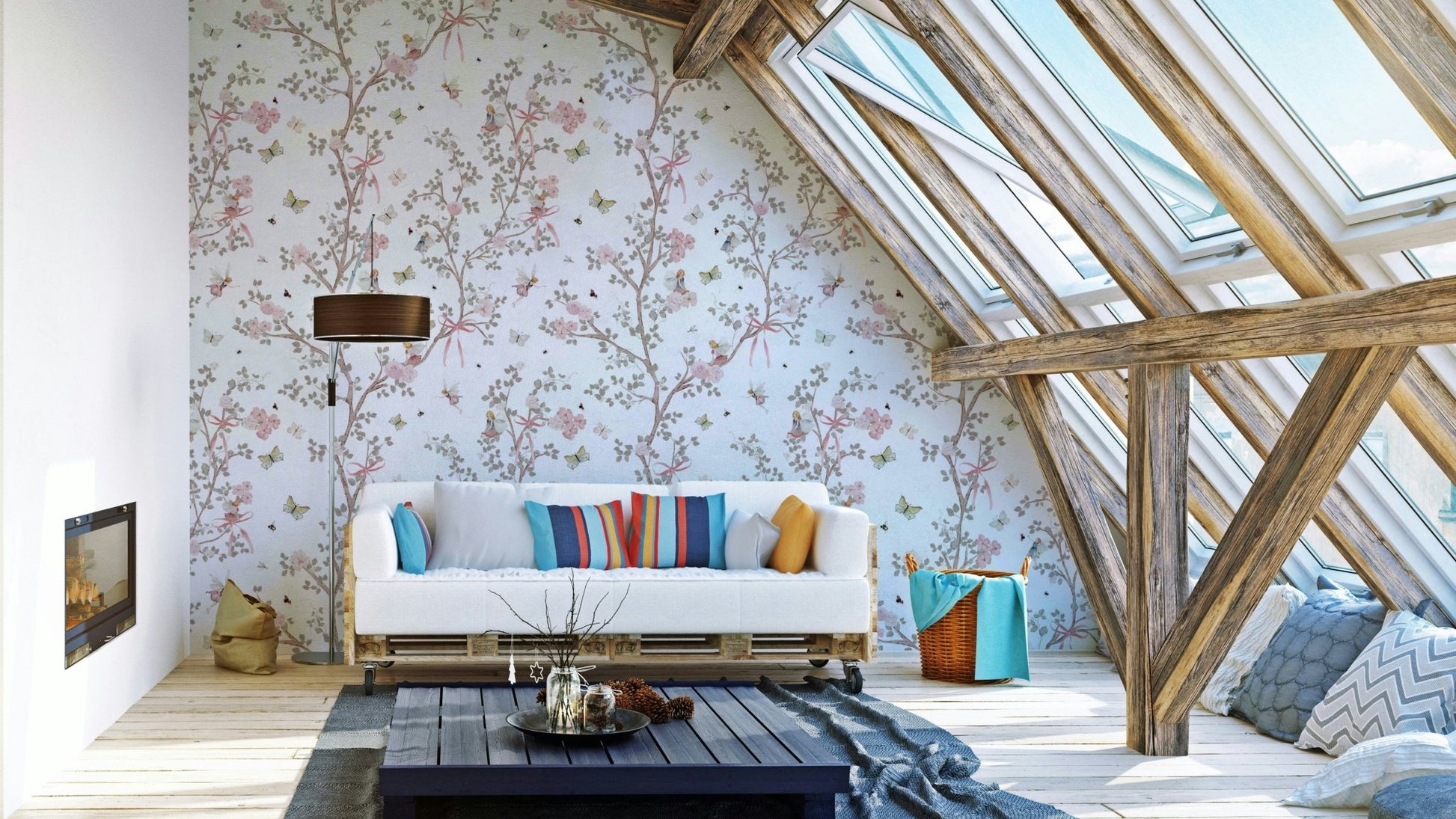 Lush flowering branches and vibrant blossoms.

