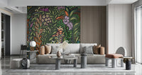 A peaceful modern abstract mural on decorative wallpaper., GD6016