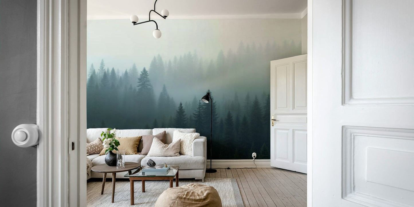 Magical forest wall mural print

