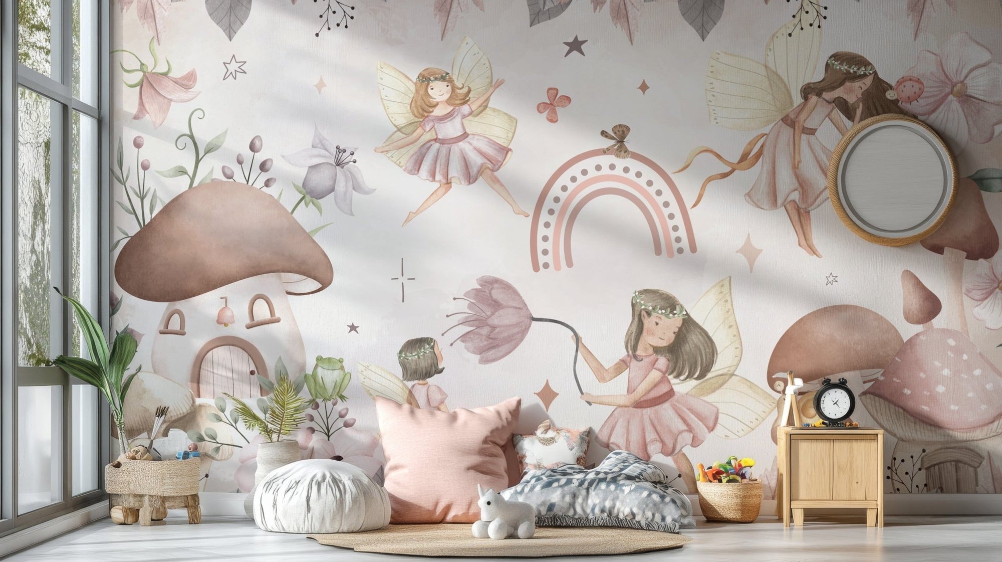 Enchanted Forest Fairies Wallpaper Mural for kids, B835