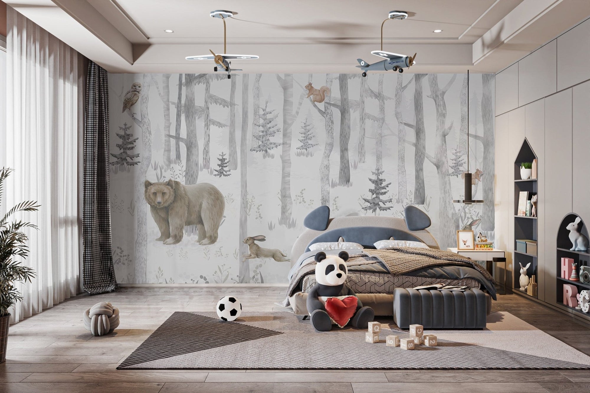 Woodland wallpaper for nursery walls C325
