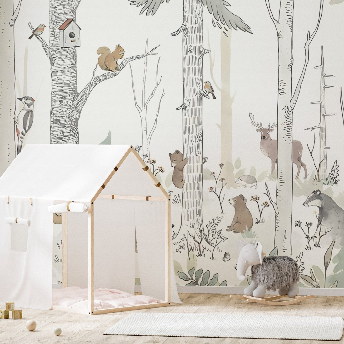 Dreamy Woodland Animals Wallpaper
