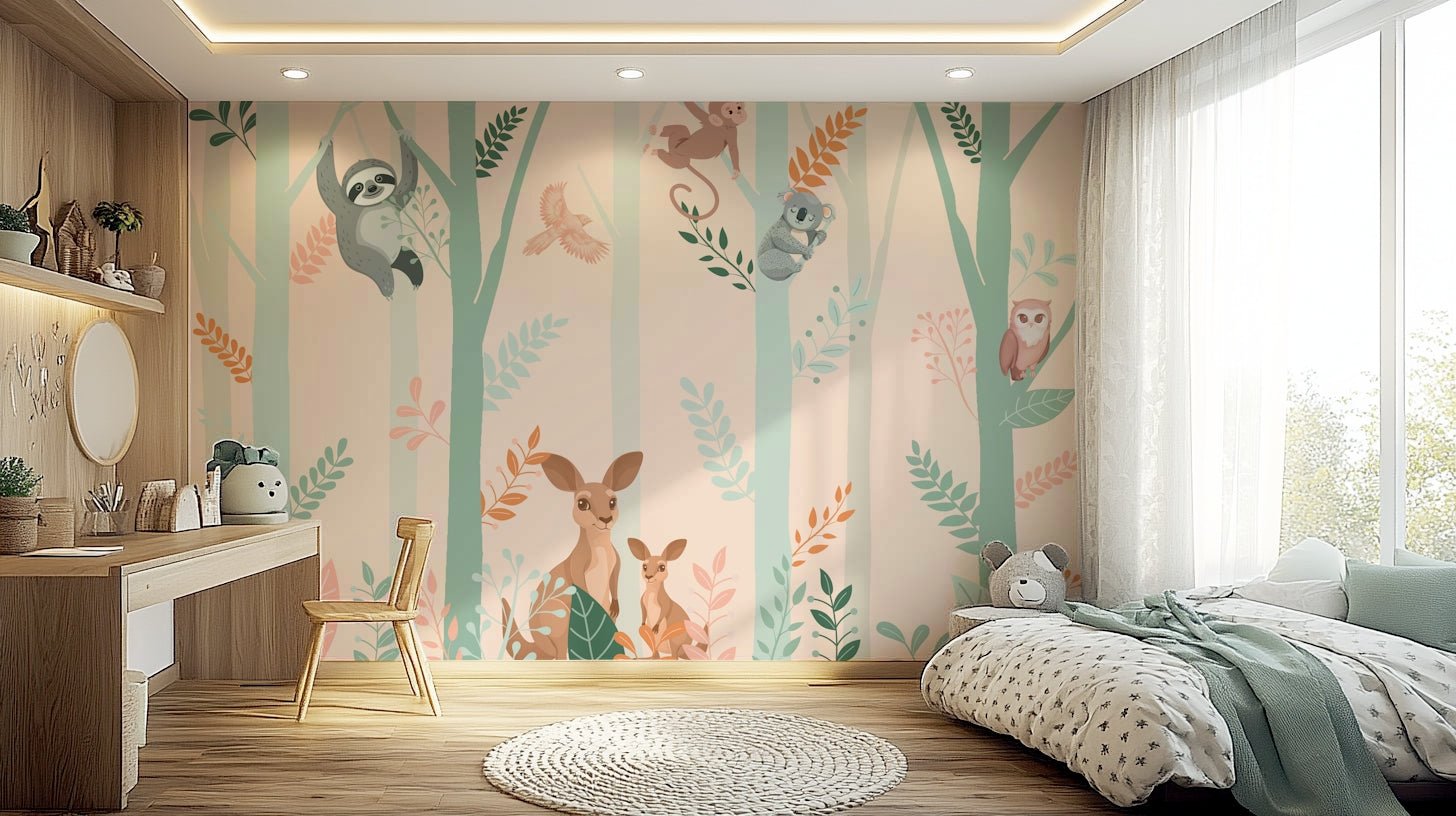A whimsical forest scene with cute, friendly animals. GD4120

