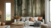 A classic forest theme wallpaper for walls.