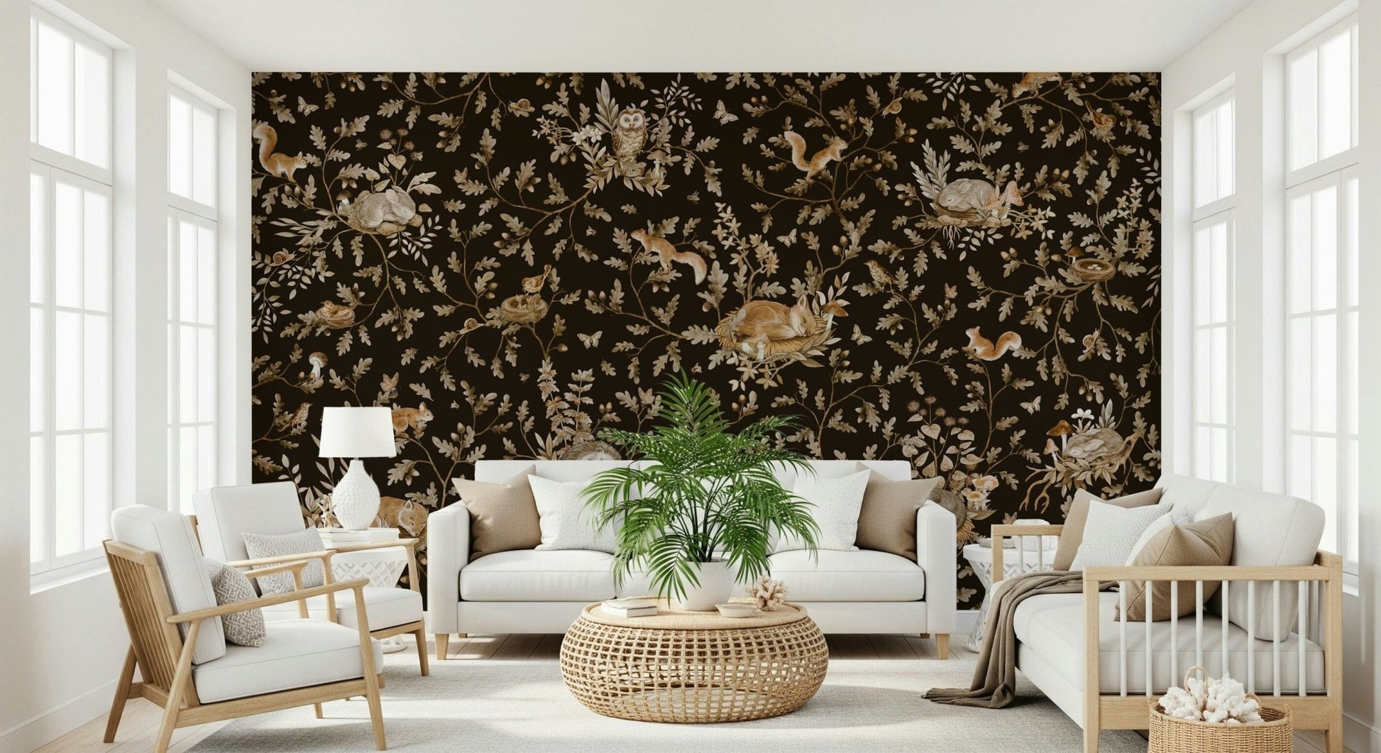 Textured look of the Enchanted Forest Naps Wall Mural