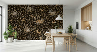 Living room accent with the Enchanted Forest Naps Wall Mural