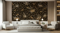Vibrant green and blue colors in the Enchanted Forest Naps Wall Mural