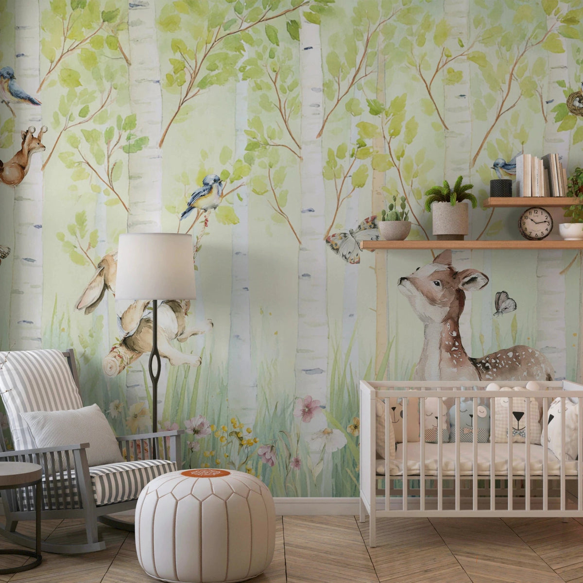 Enchanted Forest Nursery Friends Wall Mural for Nursery