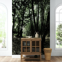 Mystical nature print featuring a serene forest path

