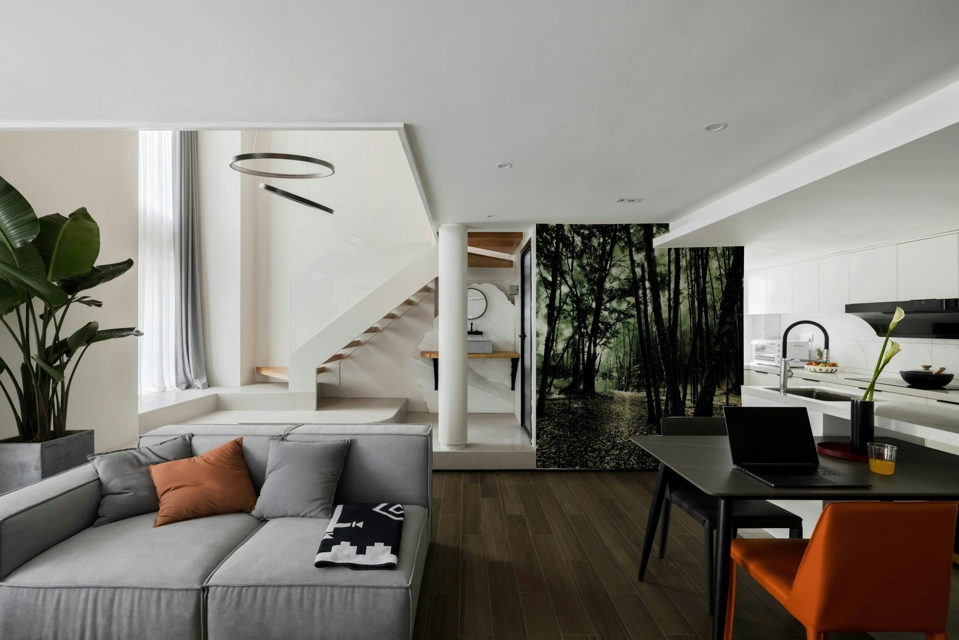 Lush greenery and twisting trees create an enchanting vibe

