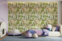 Enchanted Forest Tales berry baskets wallpaper for walls.