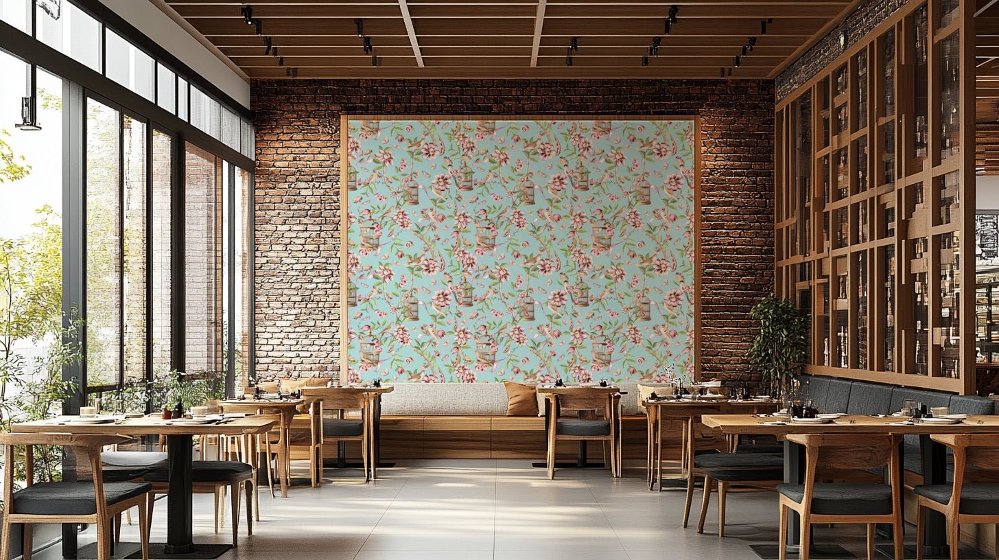 Exotic Garden Birds Wallpaper Mural, GD1449