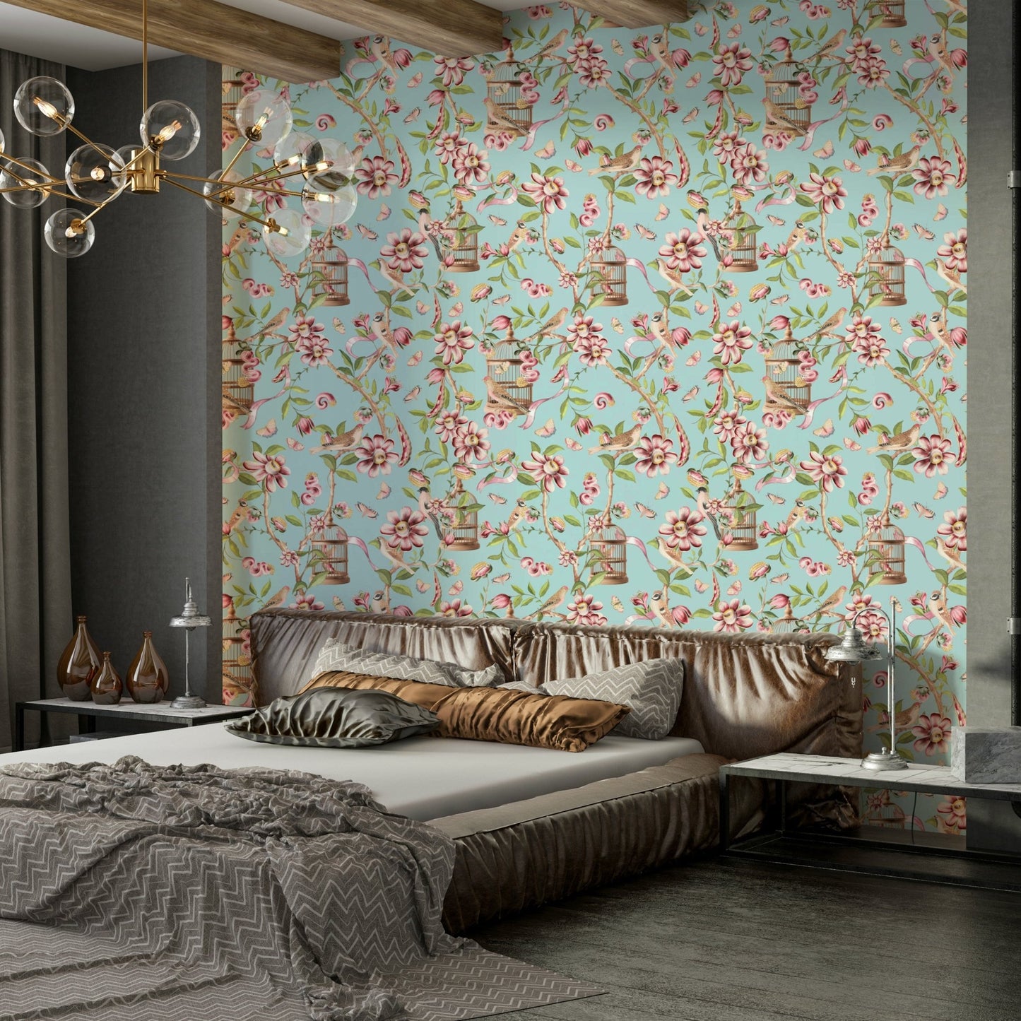 Enchanted Birds with Garden Vibe Wallpaper

