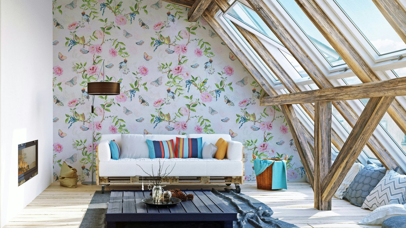 Enchanted Garden Escape Wallpaper for peaceful spaces

