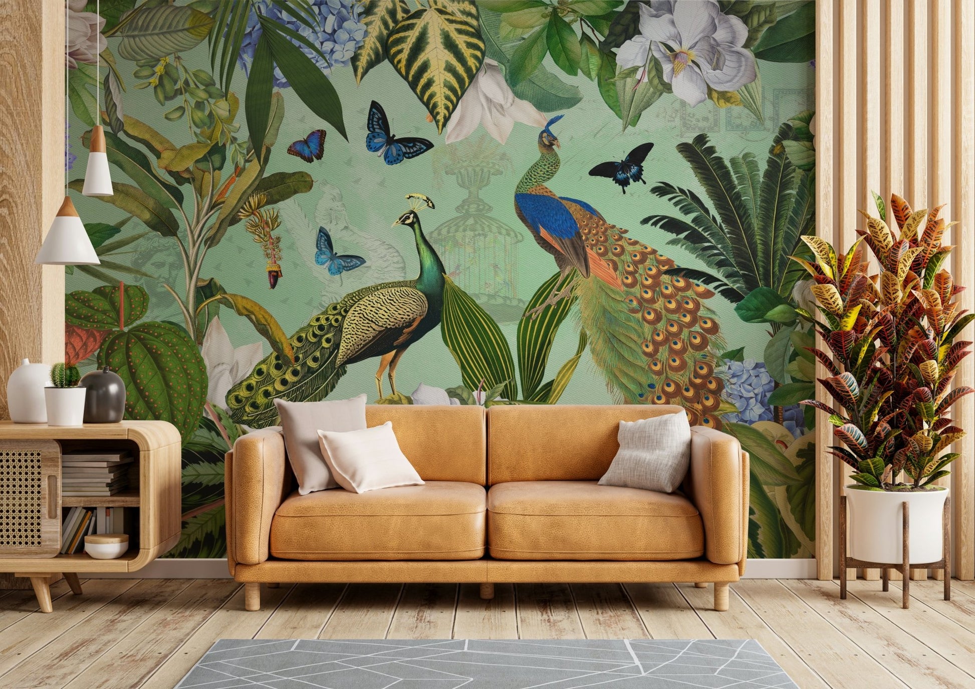 Mystical floral garden mural to bring nature indoors


