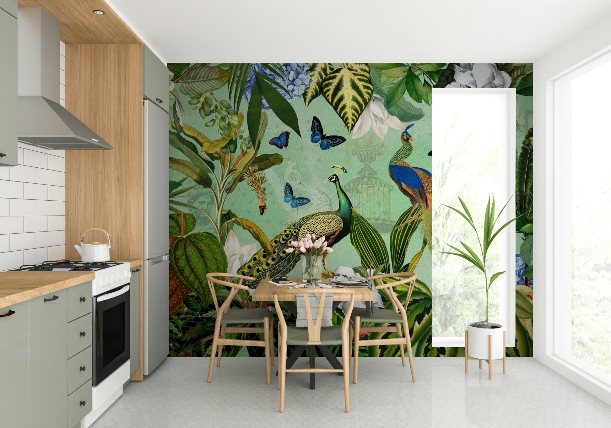 Floral enchantment on your walls with garden mural art

