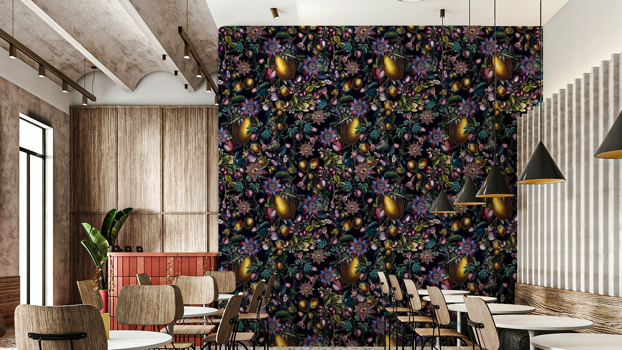 Enchanting floral wallpaper for cozy room decor, GD1361