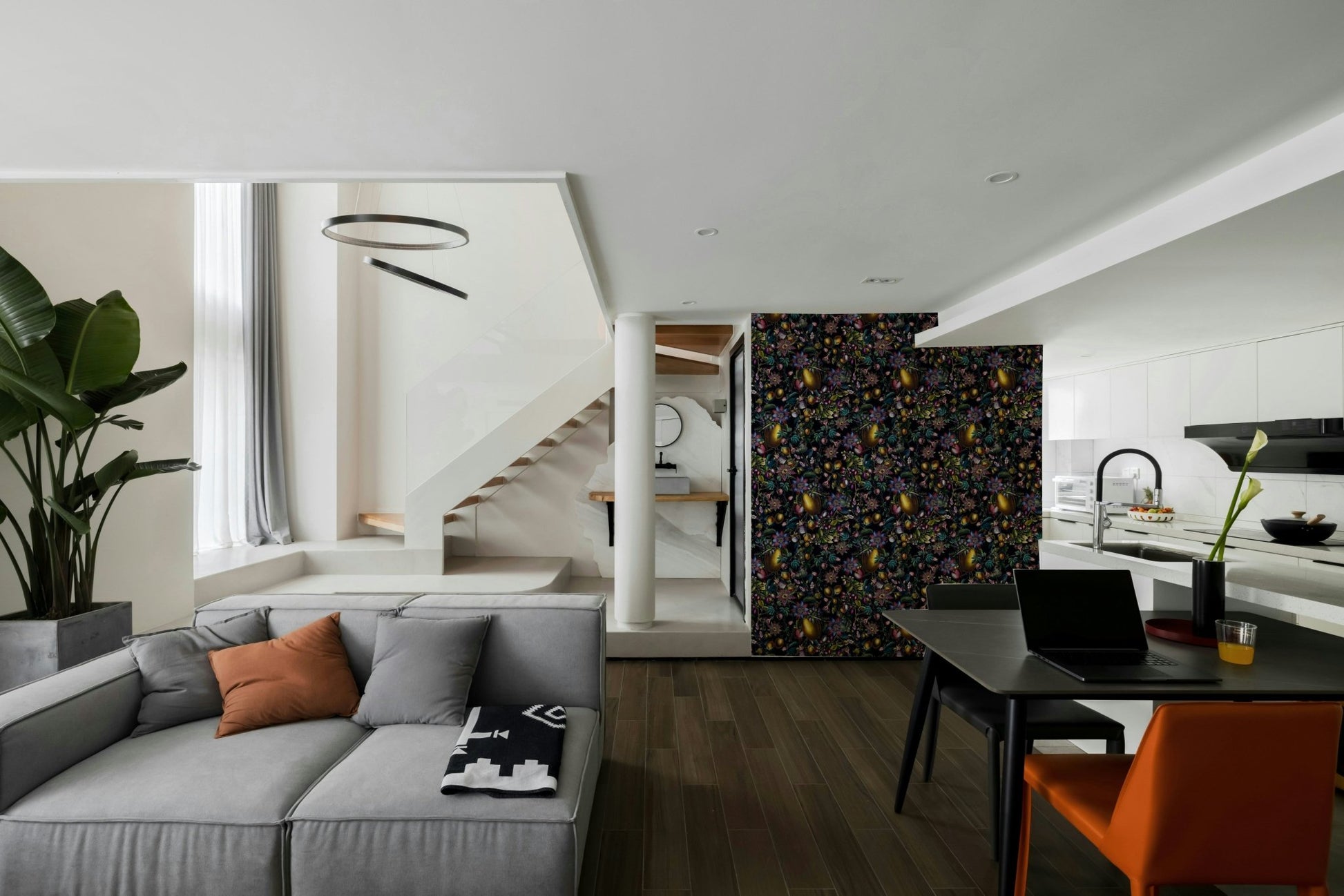 Vibrant garden wallpaper featuring lush floral designs