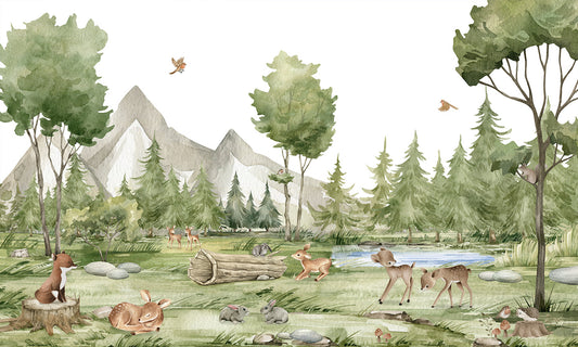 Forest Frolic & Fuzzy Faces Wall Murals