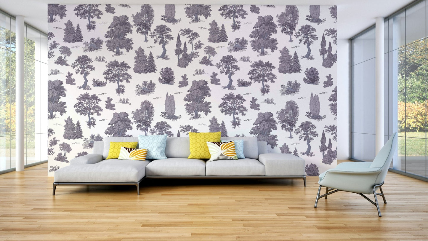 Mural wallpaper of an enchanted grove

