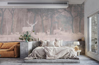 Enchanted Jungle Deer Mirage Wall Mural