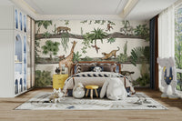 A contemplative wild animal wallpaper mural for a feature wall.

