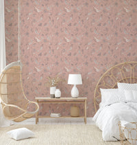 Mermaid and sea creature wallpaper in pastel hues, GD960