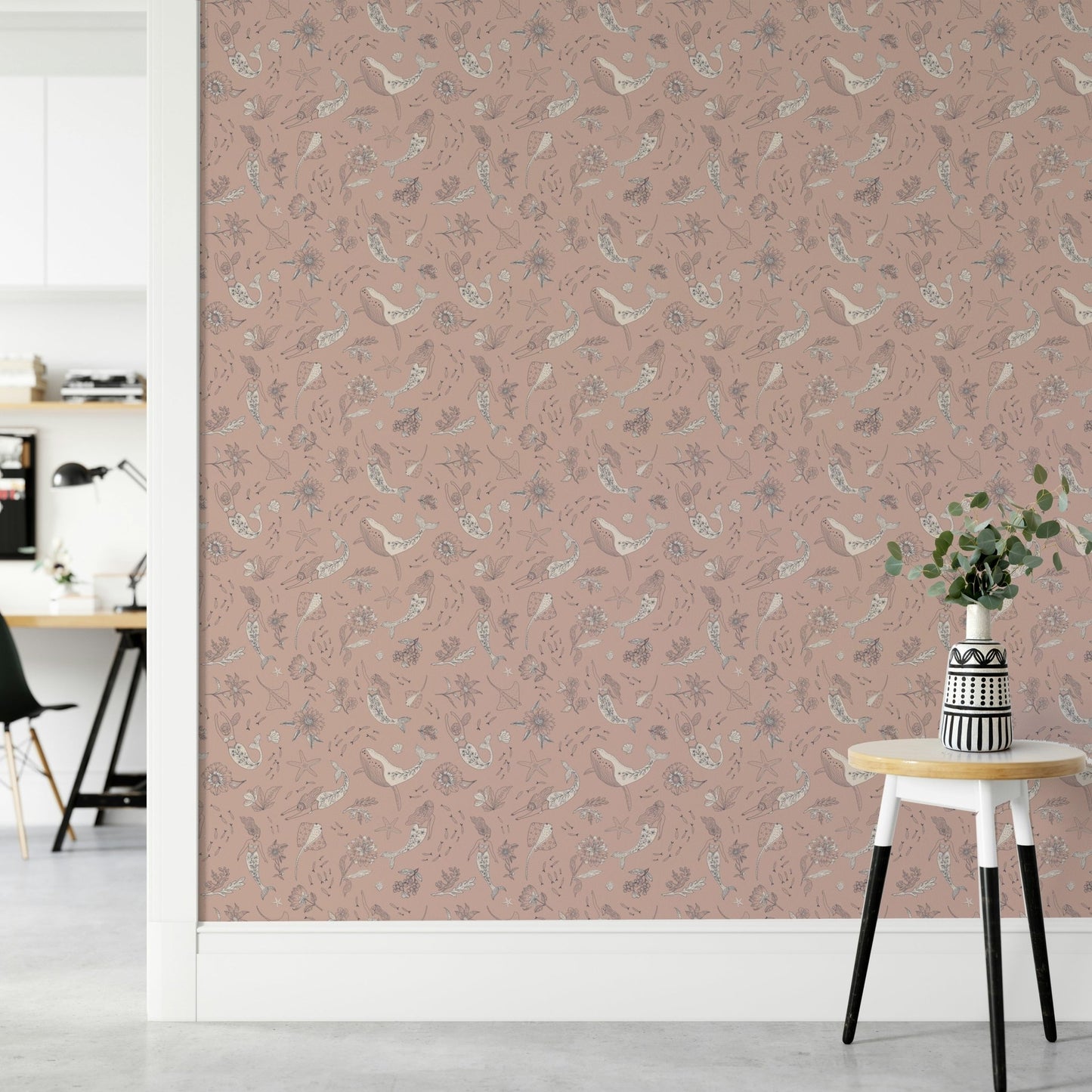Dreamy underwater wallpaper for nurseries, GD960