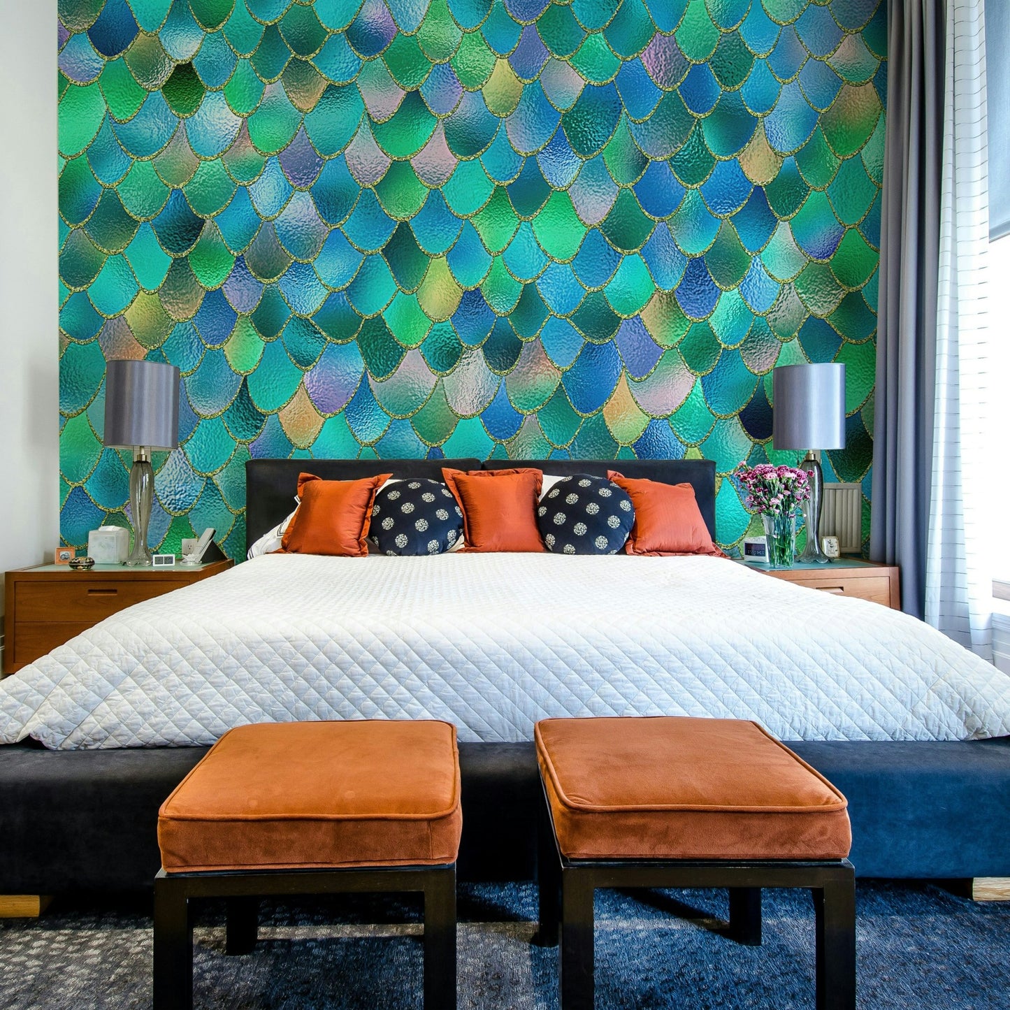 Enchanted Mermaid Scales Wall Mural