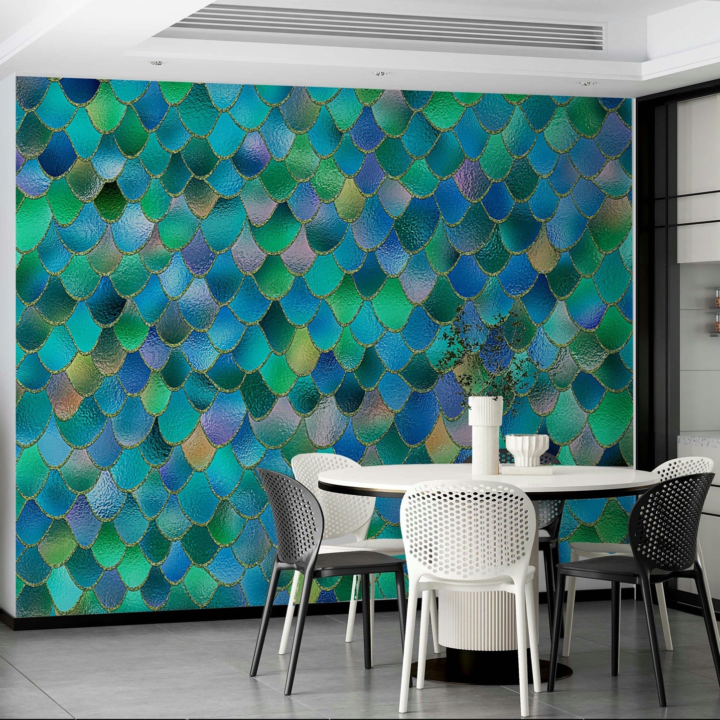 Enchanted Mermaid Scales Wall Mural