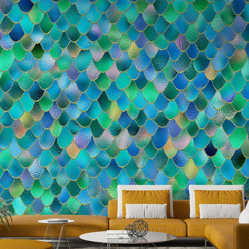 Enchanted Mermaid Scales Wall Mural
