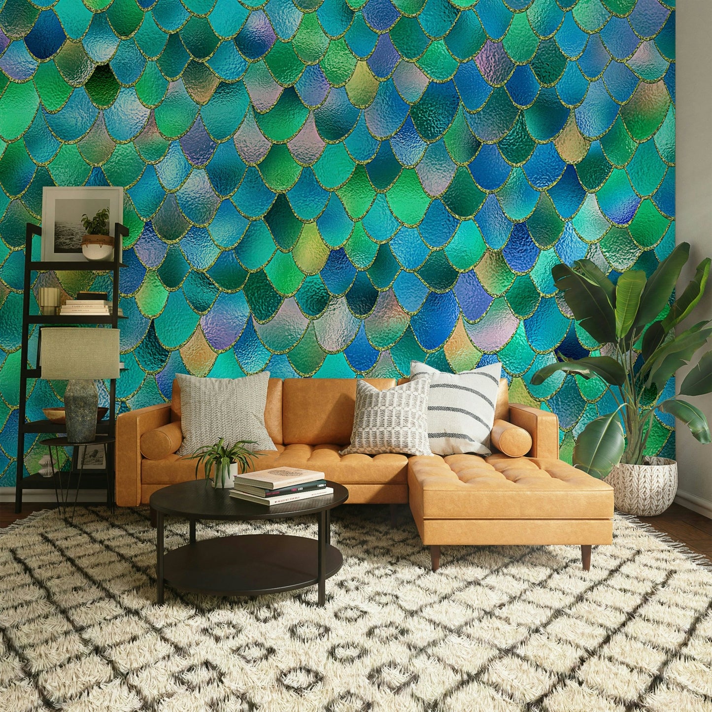 Enchanted Mermaid Scales Wall Mural