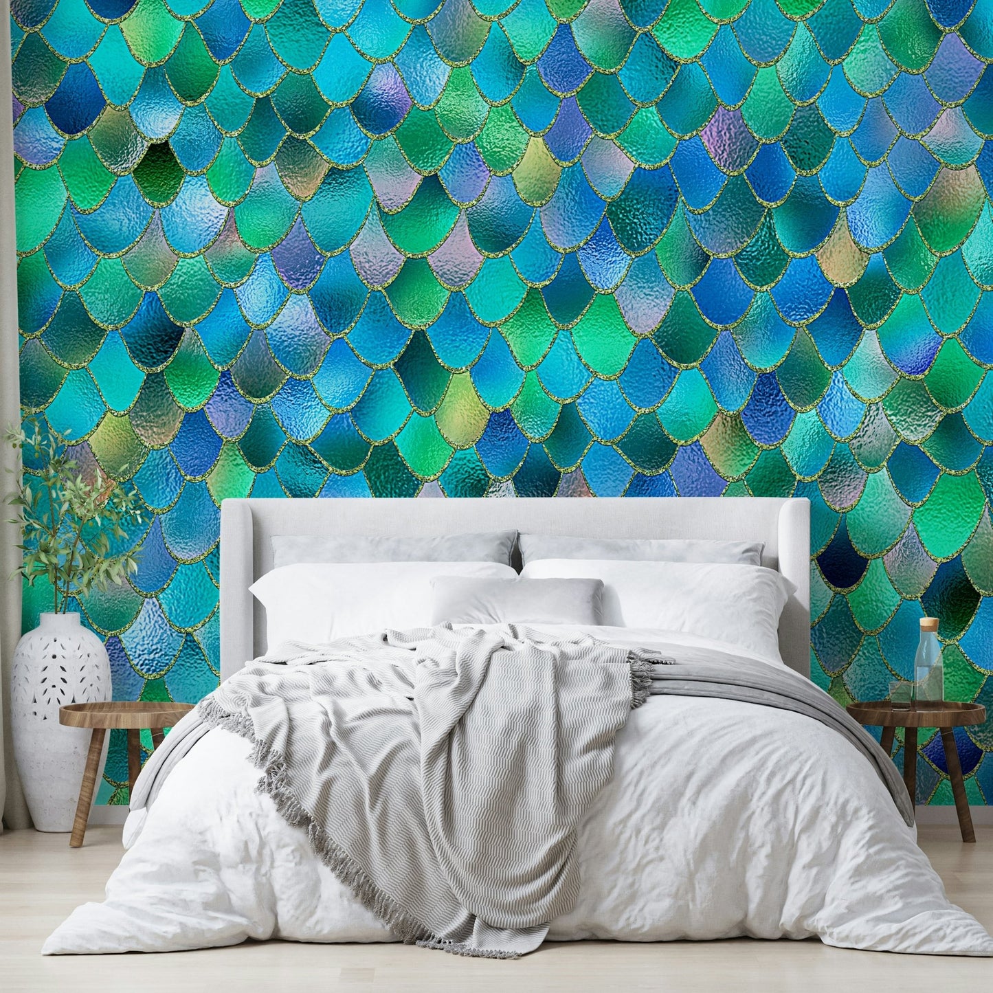 Enchanted Mermaid Scales Wall Mural