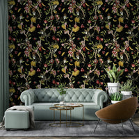 Monkey-filled jungle mural for vibrant decor.